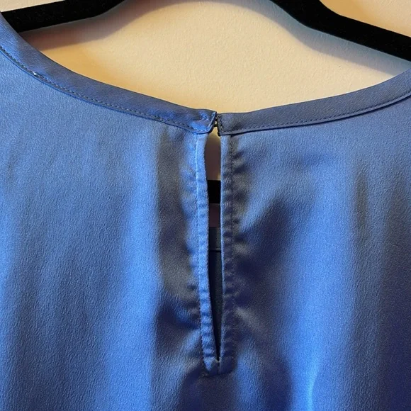 LOFT Blue Boxy Cuffed Sleeve Blouse - Picture 3 of 5